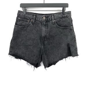 LEVI'S Premium Mom Jean Short Washed Black 30